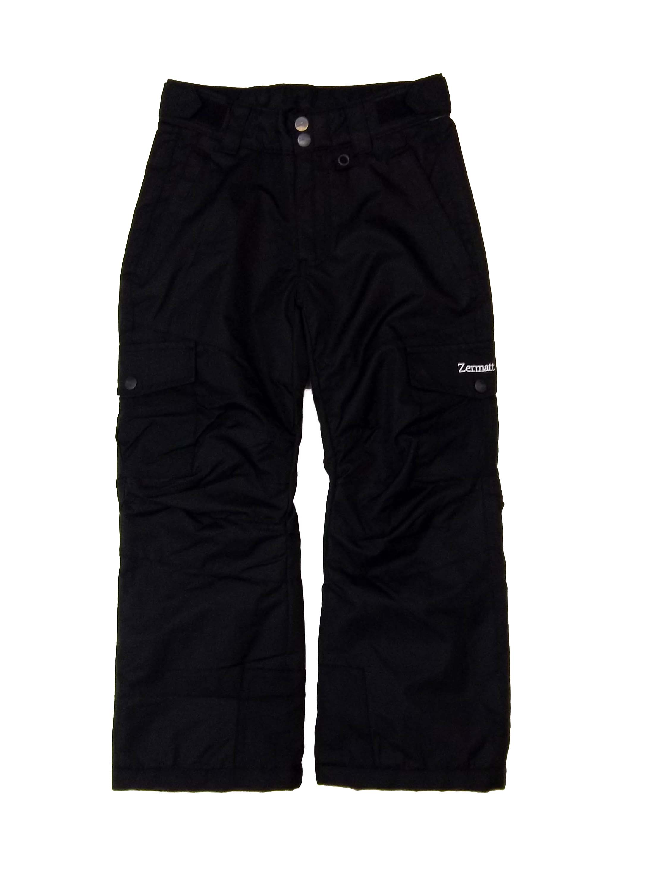 Zermatt Youth Insulated Ski Pants, Black/White